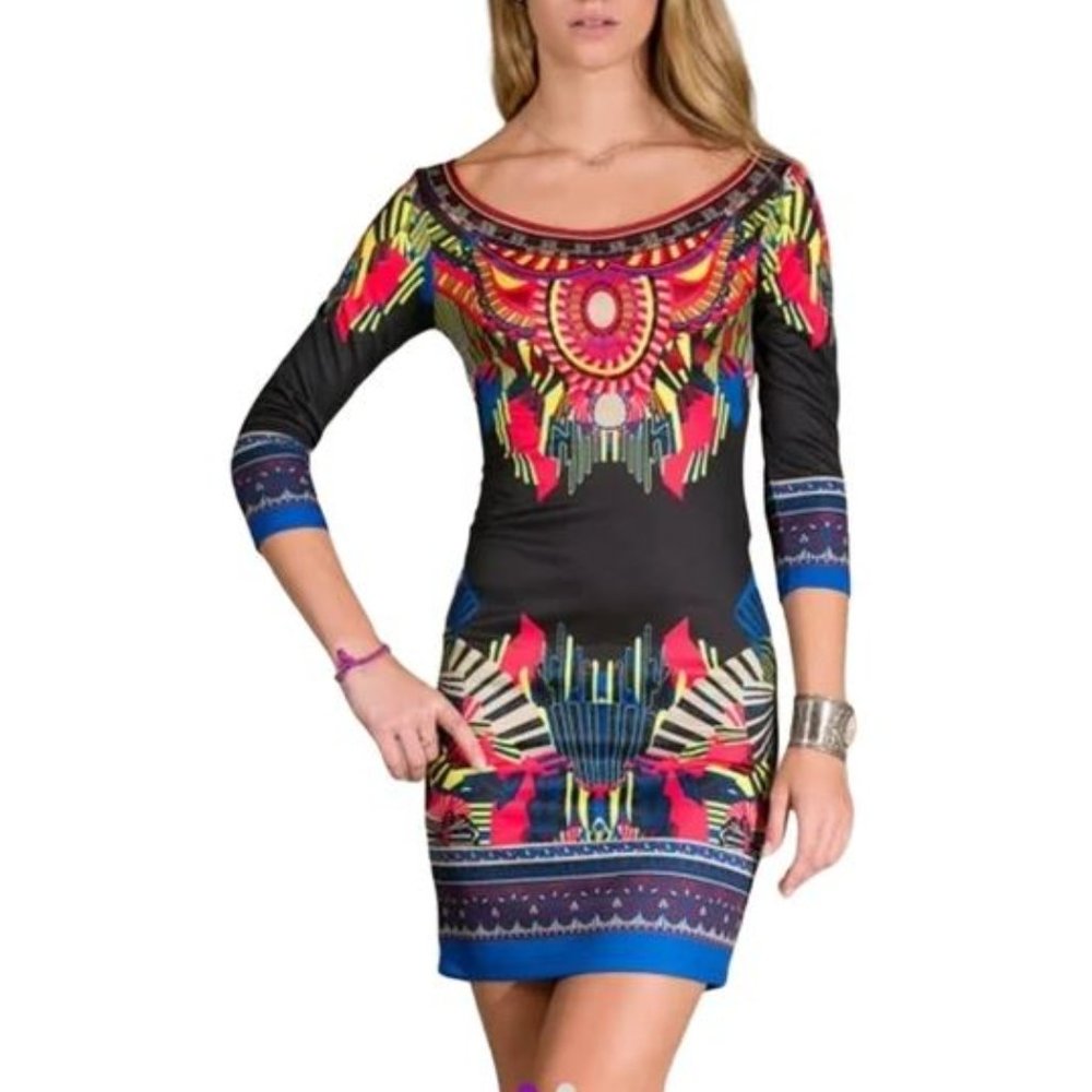 .Art Nouveau Print Dress from Flying Tomato